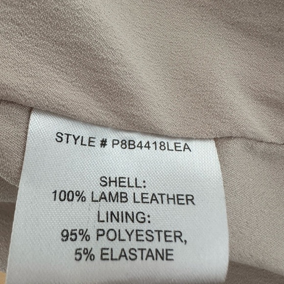 Parker Genuine Lamb Leather Jacket in Tan - Picture 7 of 8